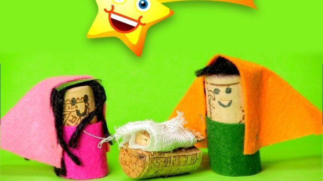 Cómo hacer un Belén navideño de reciclaje con corcho