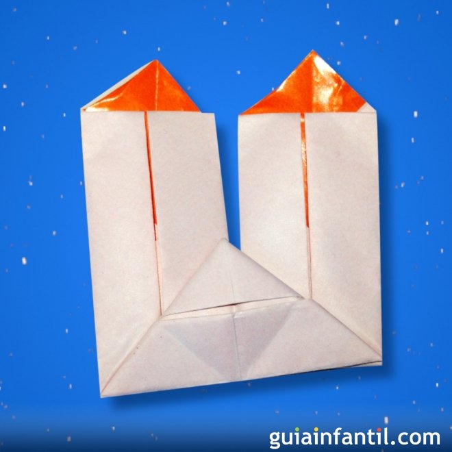 Velas de origami para decorar en Navidad