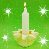 Cómo hacer un portavelas navideño de origami