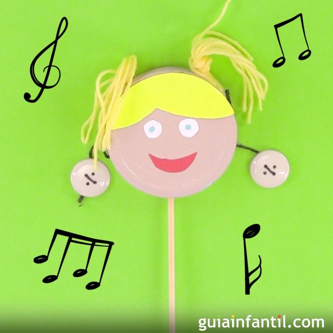 Muñeca tambor. Manualidades de juguetes caseros