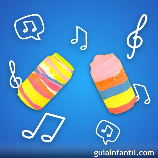 Cómo hacer unas maracas caseras con latas de refresco