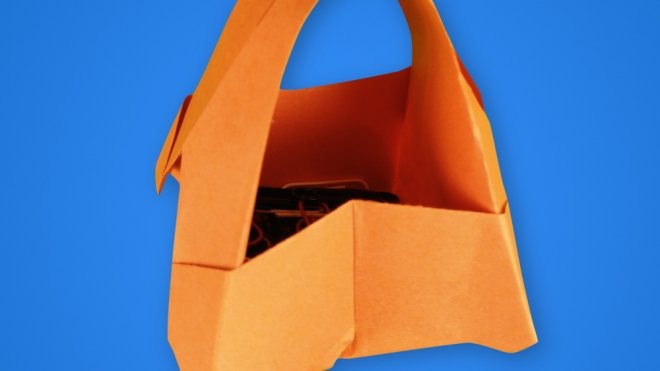 Cómo hacer, paso a paso, una cesta de origami con papel