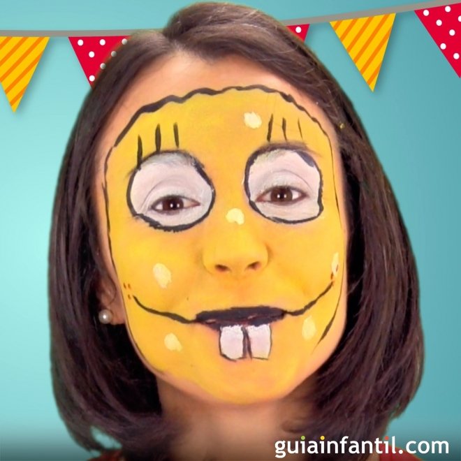 Cómo hacer un maquillaje infantil de Bob Esponja