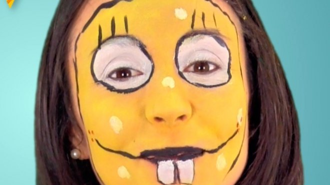Cómo hacer un maquillaje infantil de Bob Esponja