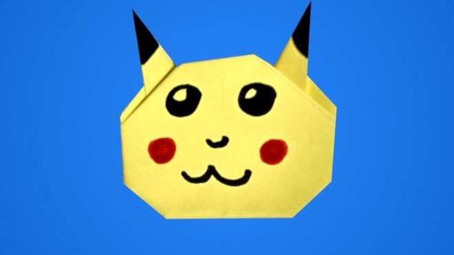 Cómo hacer a Pikachu en papel. Origami fácil para niños