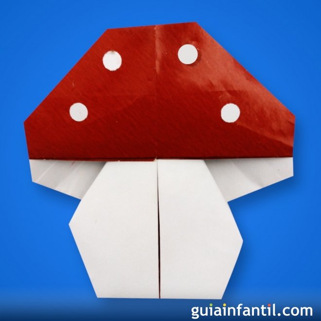 Cómo hacer una seta de origami de forma fácil