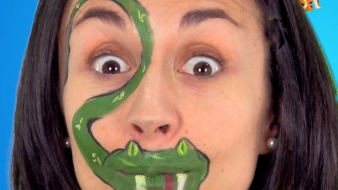 Cómo hacer un maquillaje de serpiente para un disfraz infantil