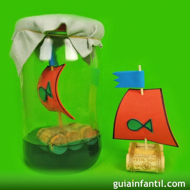 Cómo hacer un barco con corchos para que los niños jueguen