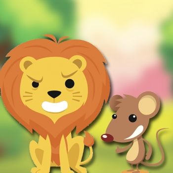 El león y el ratón. Fábula con valores para niños
