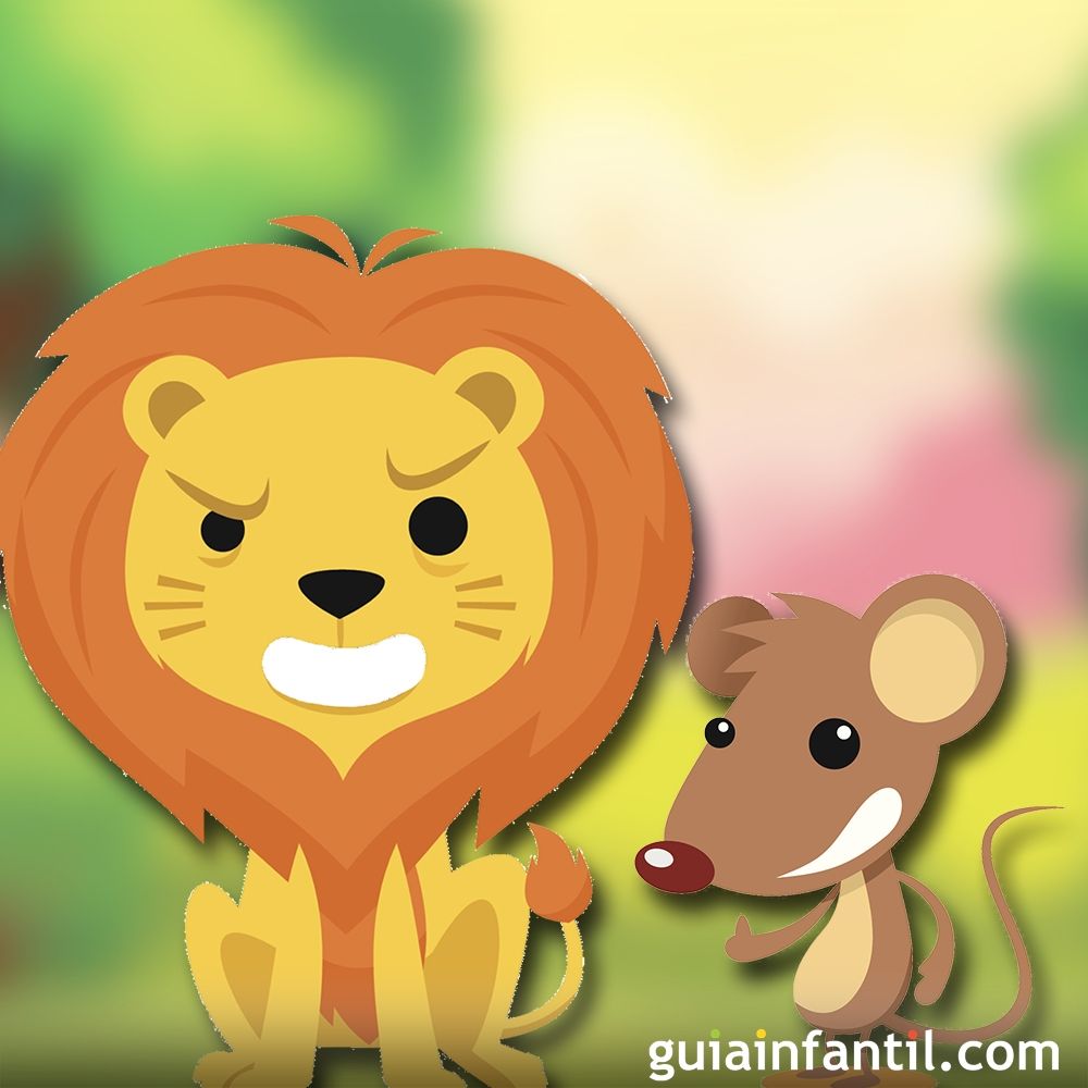El león y el ratón. Fábula con valores para niños