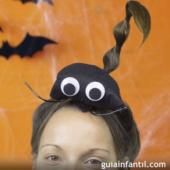 Peinado de escorpión para Halloween. Peinados para niñas