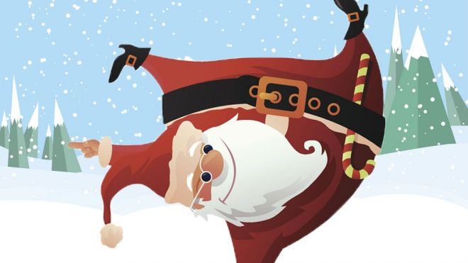 Villancicos bailados por Papá Noel para Navidad