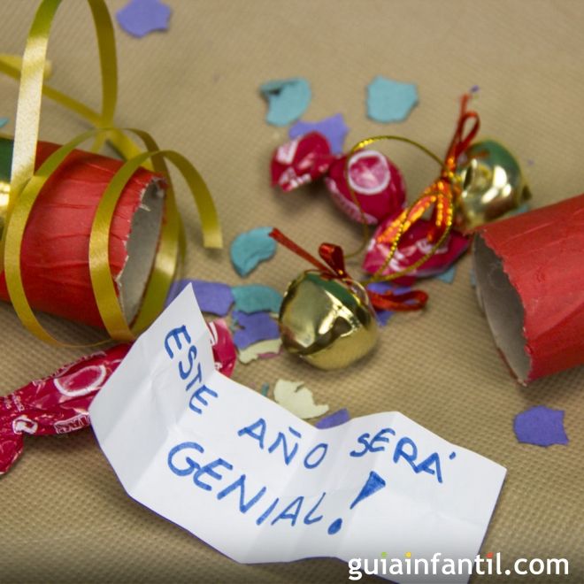 Cracker sorpresa para fin de año. Manualidades infantiles
