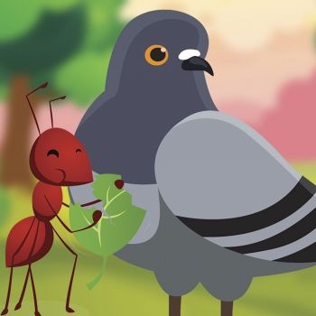 Fábula de la paloma y la hormiga. Fábulas con valores para los niños