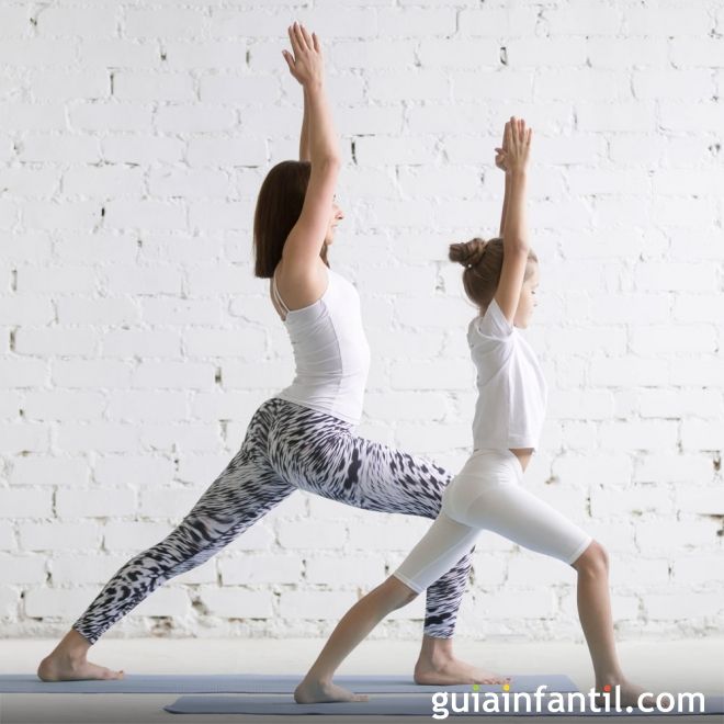 El guerrero indio. Postura de yoga para niños