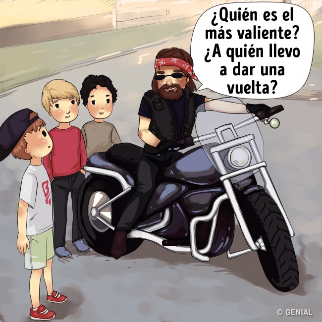 Secuestro de niños. Montar en moto Secuestro de niños. Montar en moto