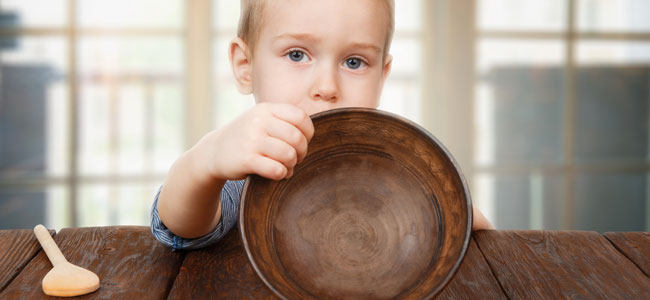 Niños con hambre a todas horas