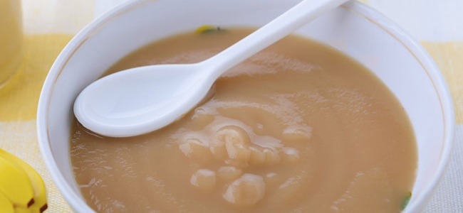 papilla de kiwi, fresa y plátano