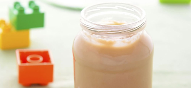 papilla uva pera y manzana