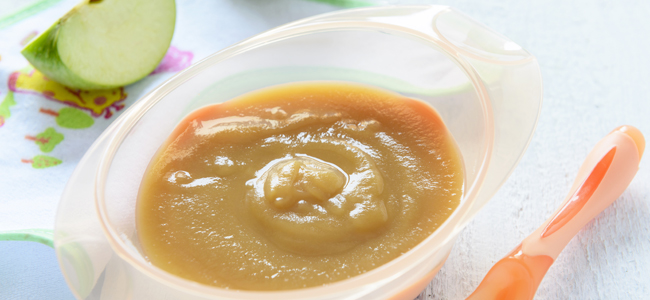 papilla melón melocotón manzana