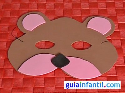 Antifaz oso paso 6 Antifaz oso paso 6
