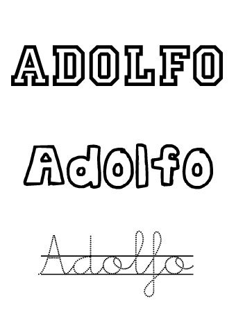 Nombre adolfo discount en ingles