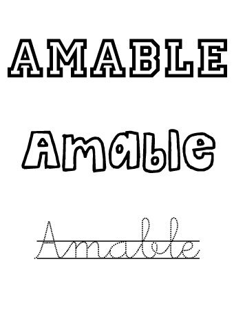 Amable. Nombres para niños Amable. Nombres para niños