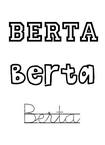 Berta. Nombres para niñas Berta. Nombres para niñas