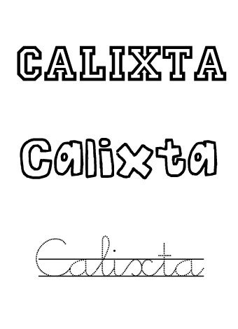 Calixta. Nombre para niñas Calixta. Nombre para niñas