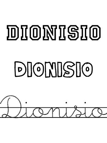 Dionisio. Nombre para niños Dionisio. Nombre para niños