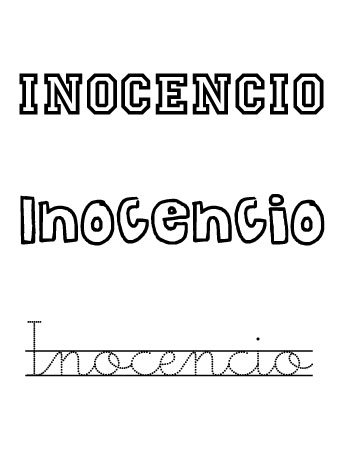 Inocencio. Nombres para niños