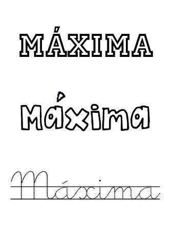 https://www.guiainfantil.com/galerias/bebes/nombres-de-santo-de-abril-para-imprimir-y-colorear/dibujo-del-nombre-caridad-para-imprimir-y-colorear/ Máxima. Nombres para niñas