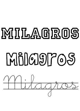 Milagros. Nombres para niñas Milagros. Nombres para niñas