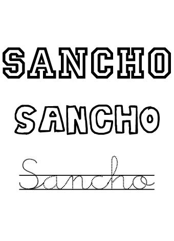 Sancho. Nombres para niños