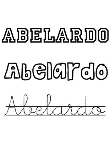 Nombres de bebés para colorear