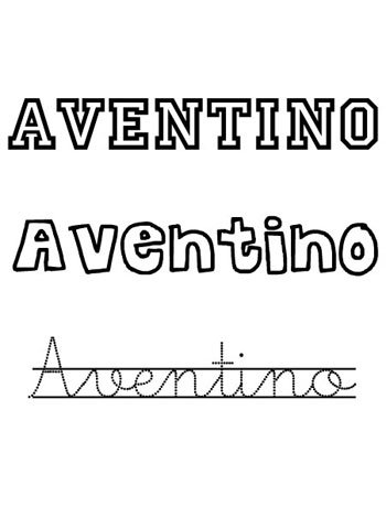 Dibujo de nombre Aventino