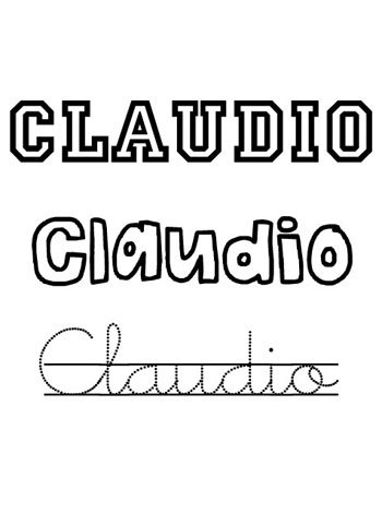 Dibujo del nombre Claudio Nombre Claudio para bebés