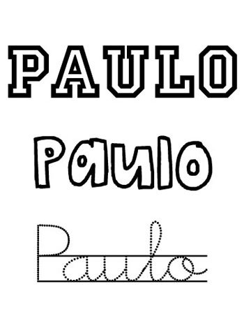 Nombre Paulo para colorear Nombres para bebés