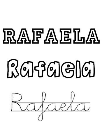 Dibujo del nombre Rafaela Nombre Rafaela para niñas