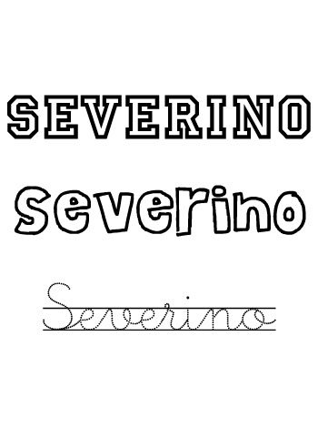 Nombre Severino para pintar Nombres para bebés