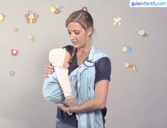 Porteo para bebé con bandolera