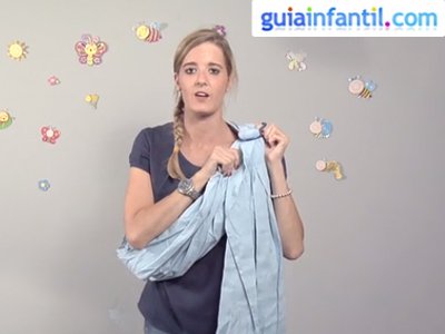 Porte para bebé con bandolera. Paso 1. Porte para bebé con bandolera. Paso 1.