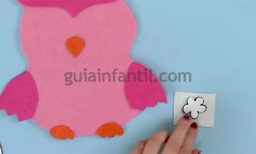 Bolso de fieltro con forma de búho. Paso 3 Bolso de fieltro con forma de búho. Paso 3