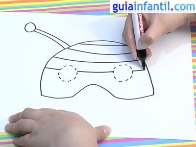 Dibujar un antifaz abeja. Paso 3. Dibujar un antifaz abeja. Paso 3.