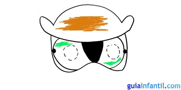 Antifaz de búho para pintar