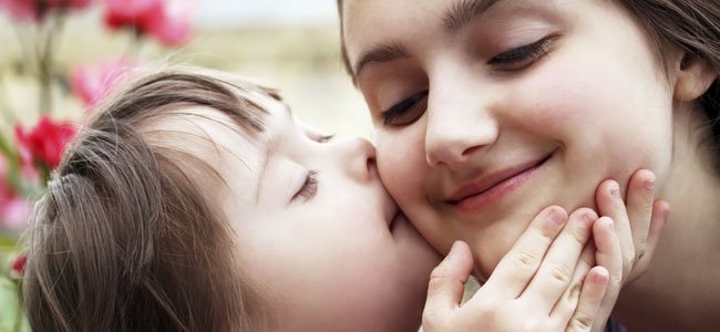 Madre con niño síndrome down