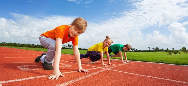 El miedo del niño a competir Niños compiten atletismo