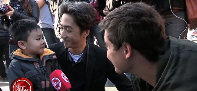 Niño y padre en París
