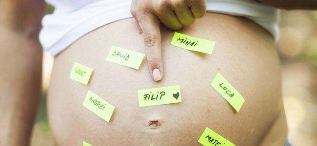 Elegir el nombre del bebé Embarazada con nombres