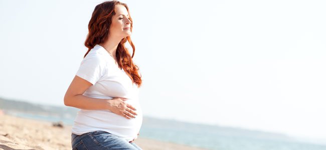 Embarazada en playa